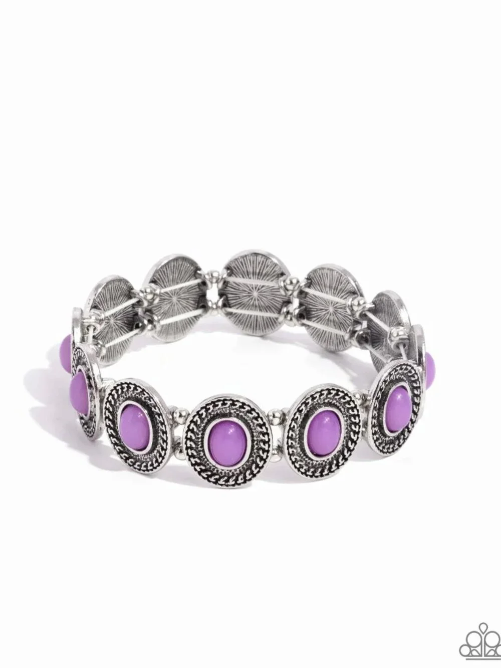 Paparazzi Jewelry Accessories - Dainty Delight - Purple Bracelet - Vintage